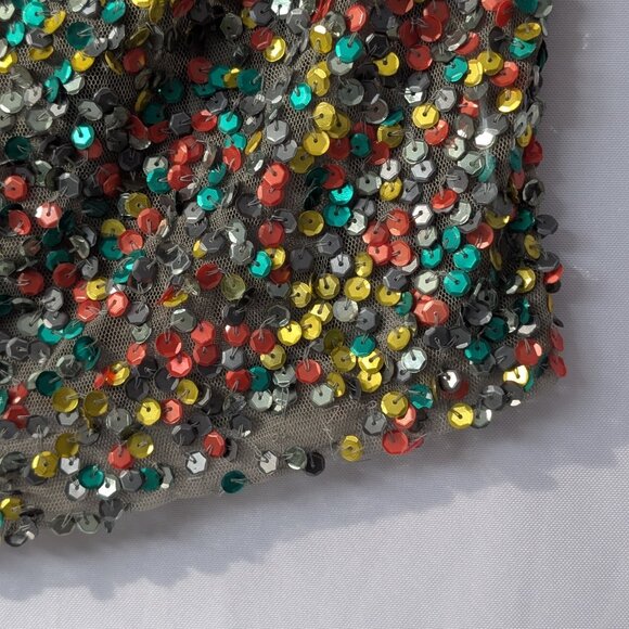 Anthropologie Sequin Pencil Skirt - Carnation Lily Lily Rose, Multicolored Sz 4 - Picture 8 of 16